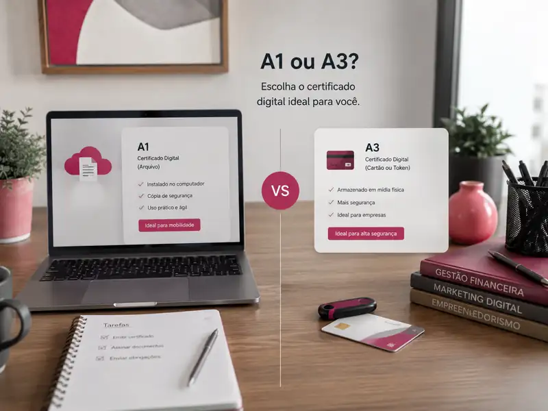 Comparação entre certificado A1 em arquivo e A3 em token ou cartão