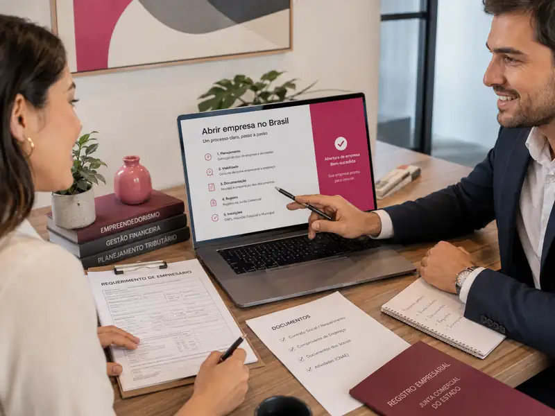 Documentos de abertura de empresa revisados com orientação contábil