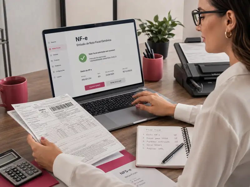 Emissão de NF-e e conferência de DANFE na rotina fiscal